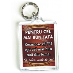 Breloc mesaj Pentru cel mai bun tata din lume